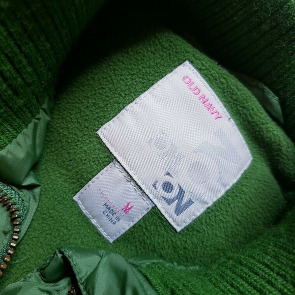 Old Navy Girls Green Vest Puffer Size M - Picture 4 of 5